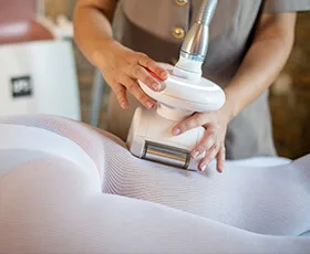 Cellulitis behandeling van de billen van een vrouw