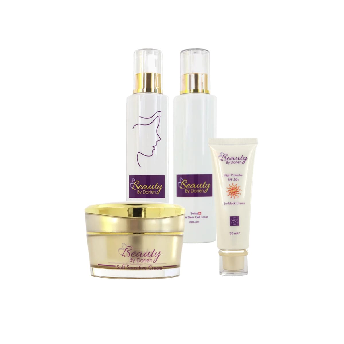 Verzorging set voor gevoelige huid met kalmerende producten