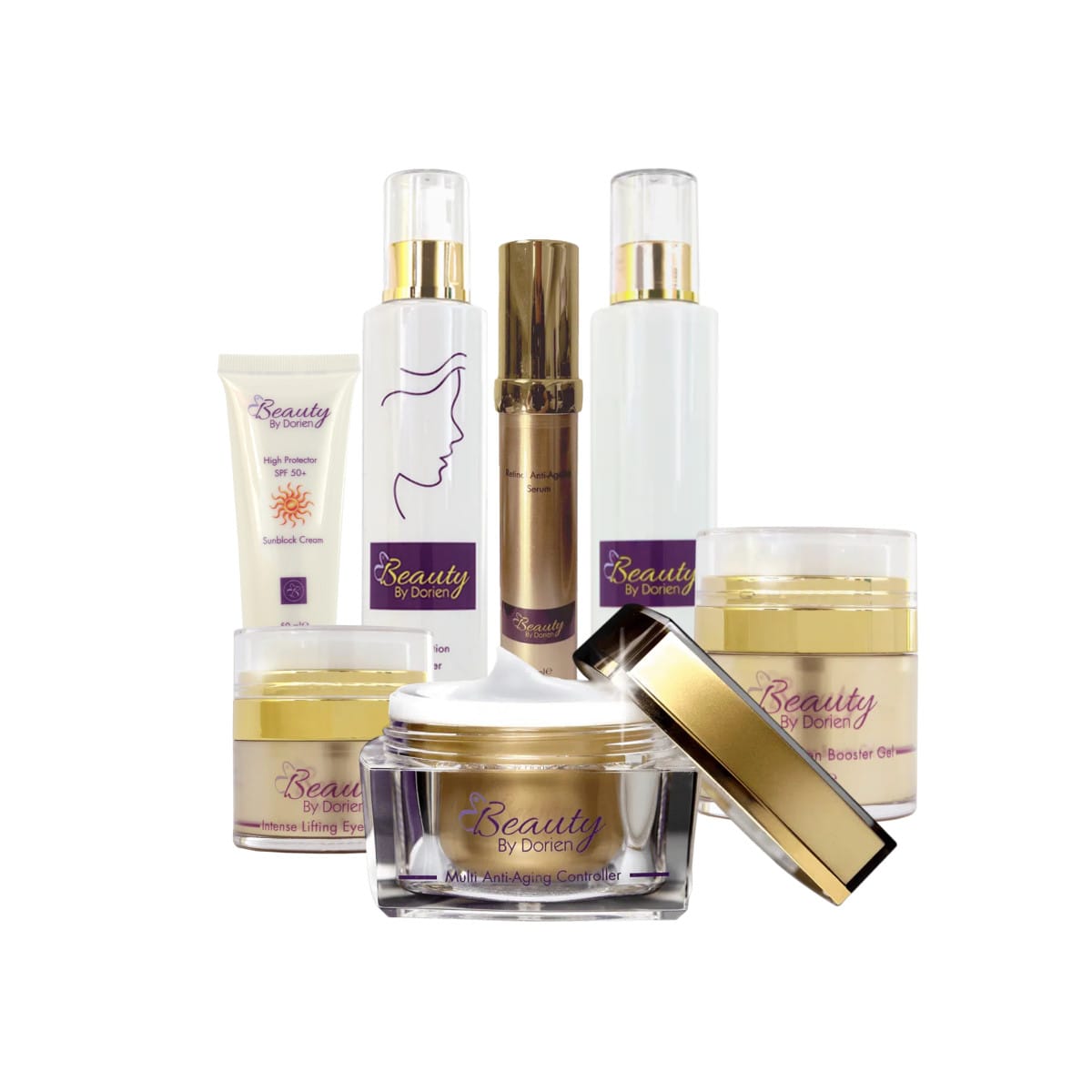 Complete set voor verouderde huid met anti-age producten