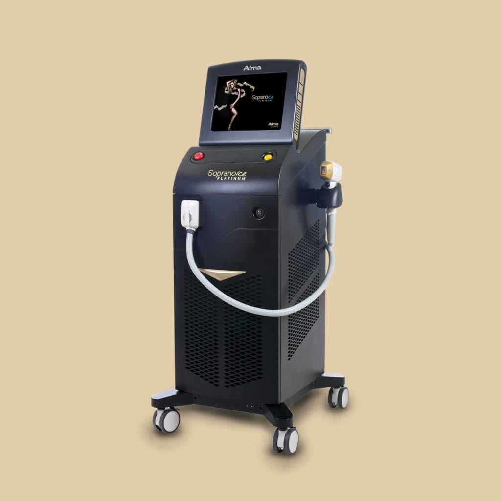 Professioneel laserapparaat Alma Soprano Ice Platinum voor snelle en comfortabele ontharing bij alle huidtypes