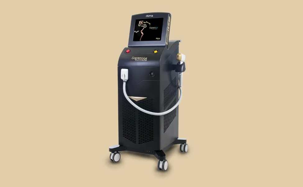 Soprano Ice Platinum laserapparaat van Alma voor effectieve en pijnloze ontharing met geavanceerde lasertechnologie